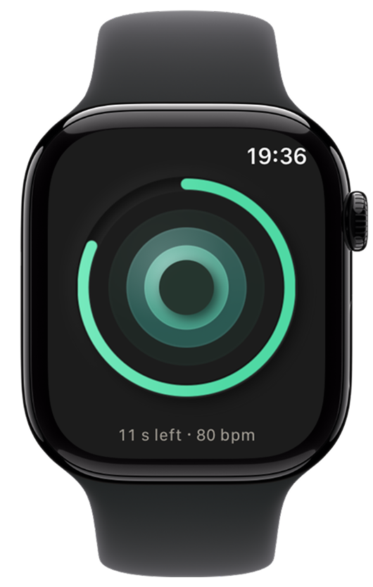 StressCheck measuring on Apple Watch
